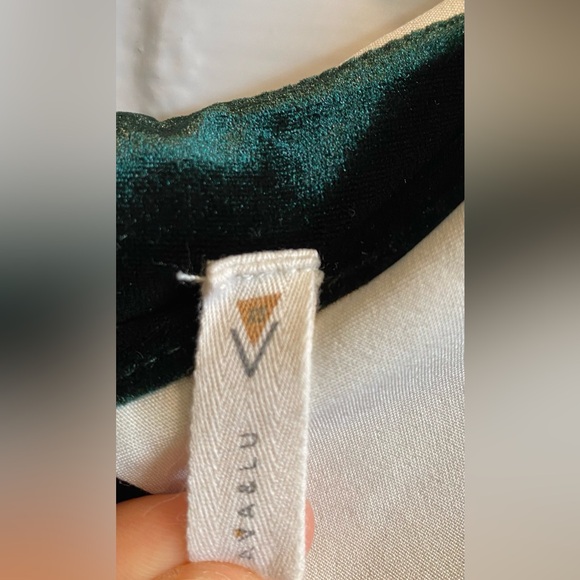 Girls Ava & Lu Hunter Green Velour Dress - Picture 5 of 5